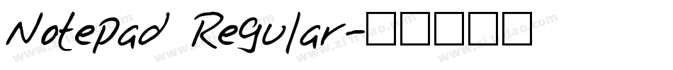 Notepad Regular字体转换